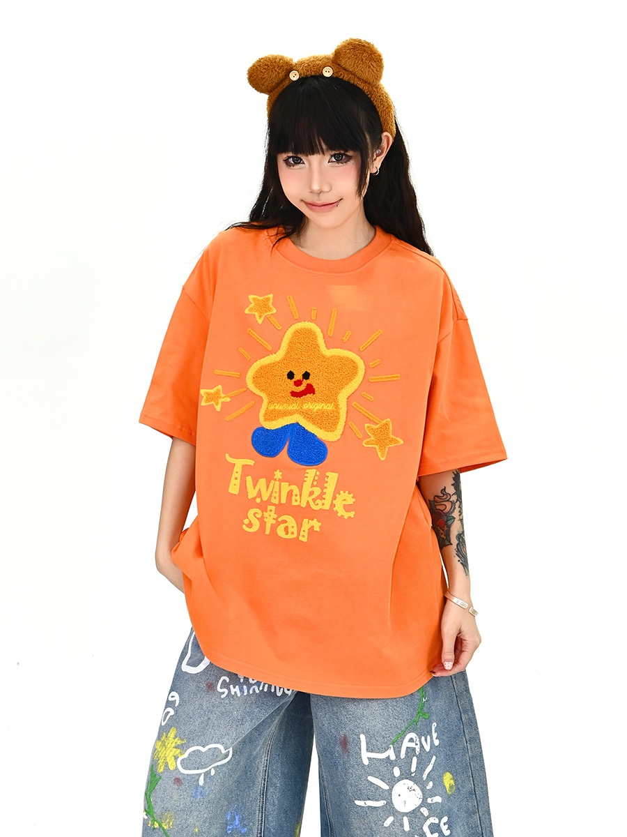 Streetwear Brand Of The Year - Lazy Towel Star Embroidery Short Sleeve