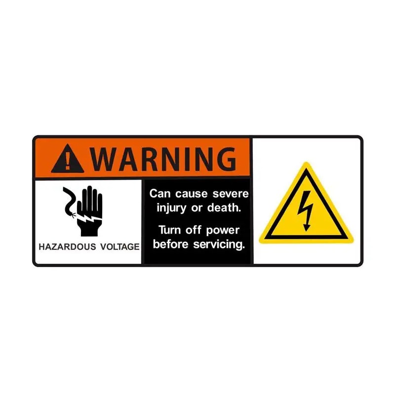 Streetwear Brand Stickers - Cartoon Hazardous Voltage Can Cause Severe
