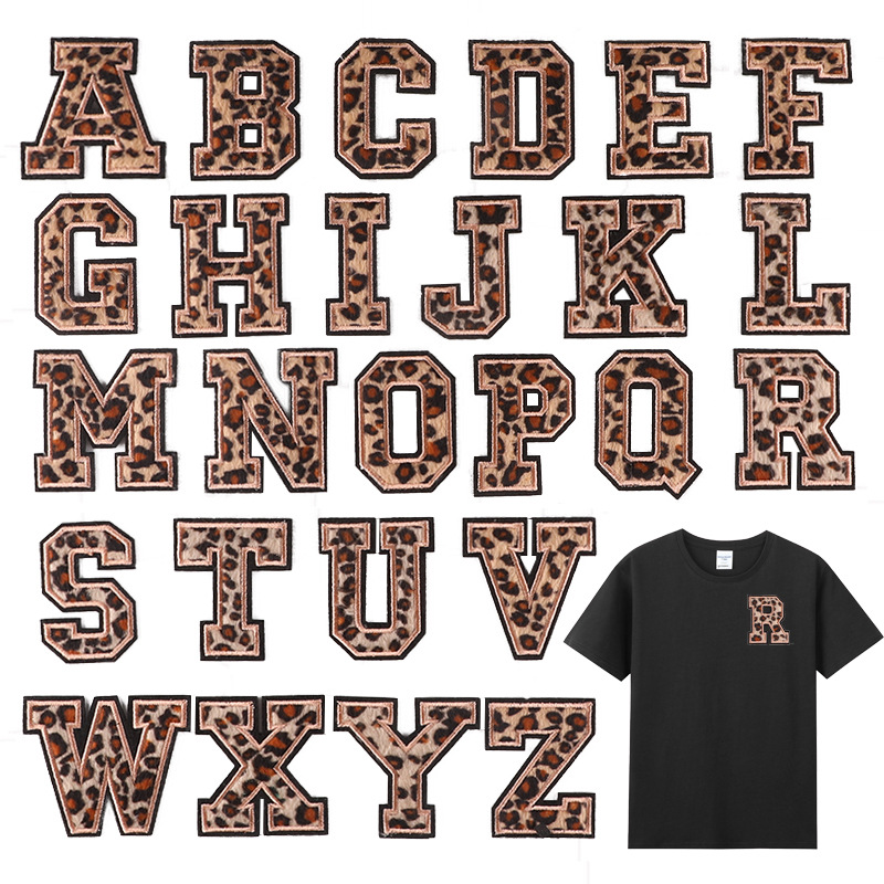 Streetwear Brand Stickers - Carnival Leopard Print Letters Embroidered Iron