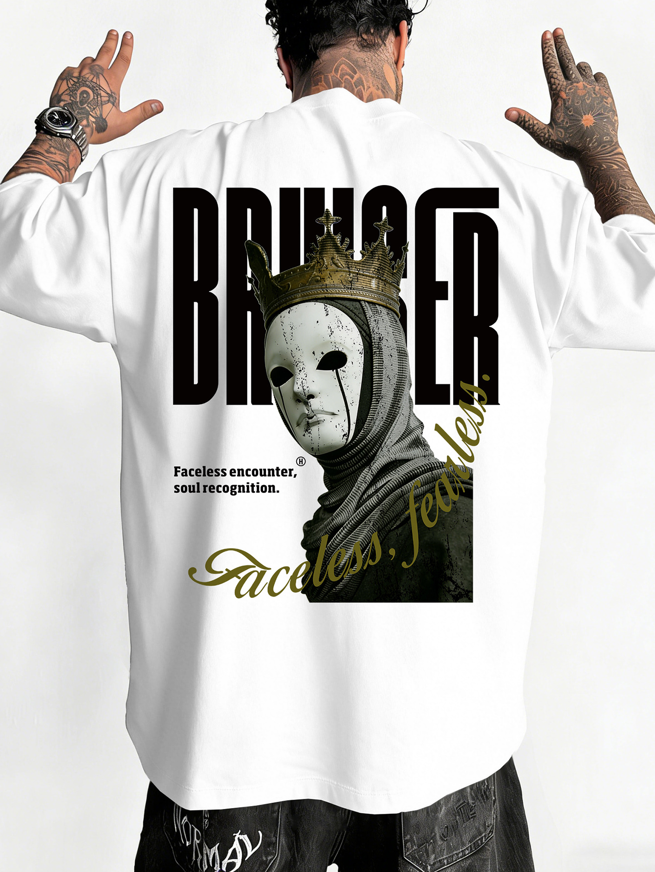 Gothic Streetwear Brand - Oversized Streetwear Graphic T Shirt Men