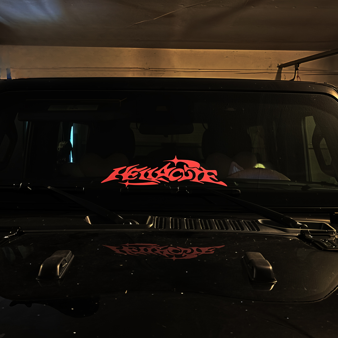 Hellacute Banner JDM Rear Wind - đánh giá và giá Streetwear Brand Stickers
