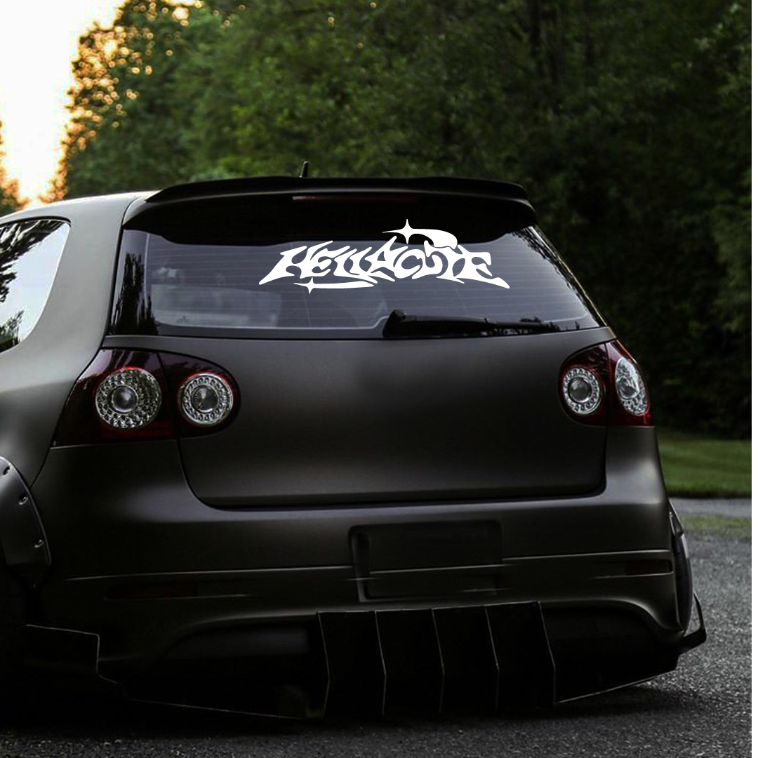 Hellacute Banner JDM Rear Wind - đánh giá và giá Streetwear Brand Stickers