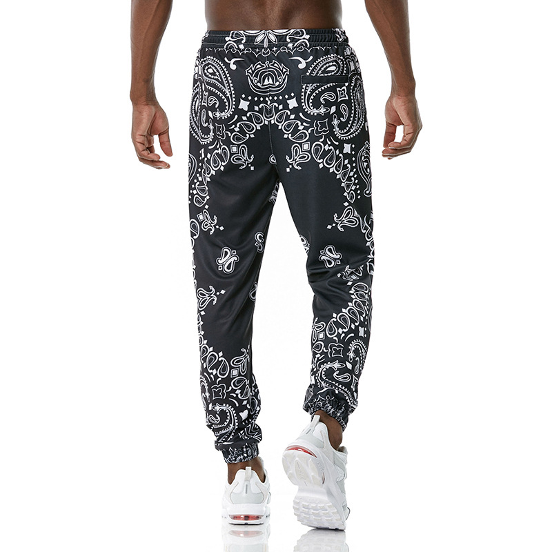 Mens Black Paisley Print Sweat - đánh giá và giá Streetwear Brand Joggers