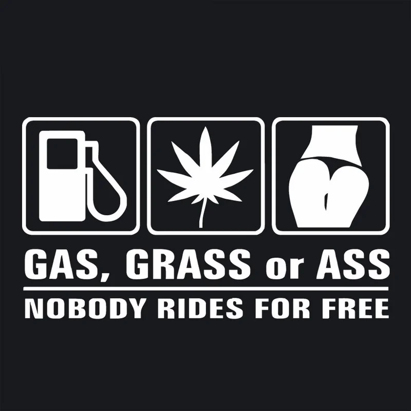 Gas Grass or Ass Nobody Rides  - đánh giá và giá Streetwear Brand Stickers