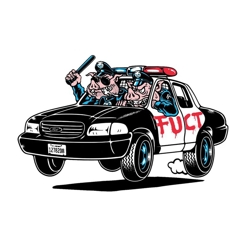 New Design for Burning Police  - đánh giá và giá Streetwear Brand Stickers
