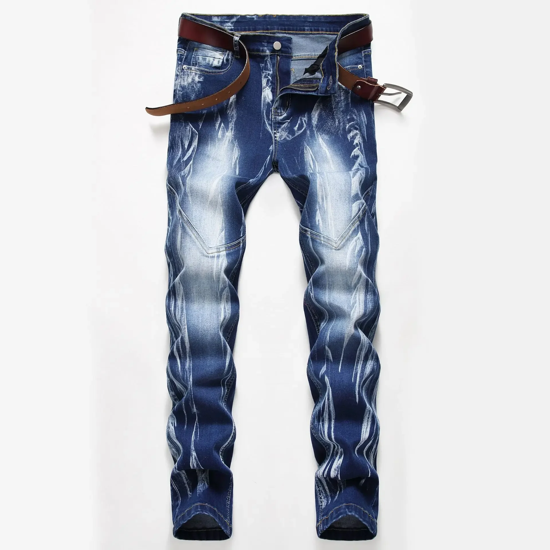 Fashion Print Men's Elasticity - đánh giá và giá Streetwear Brand Denim