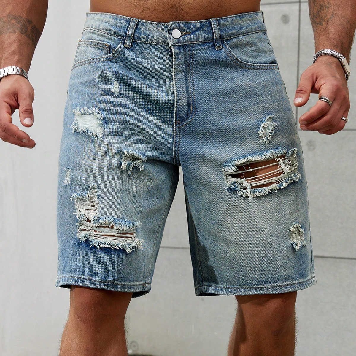 New Fashion Mens Ripped Short  - đánh giá và giá Streetwear Brand Denim