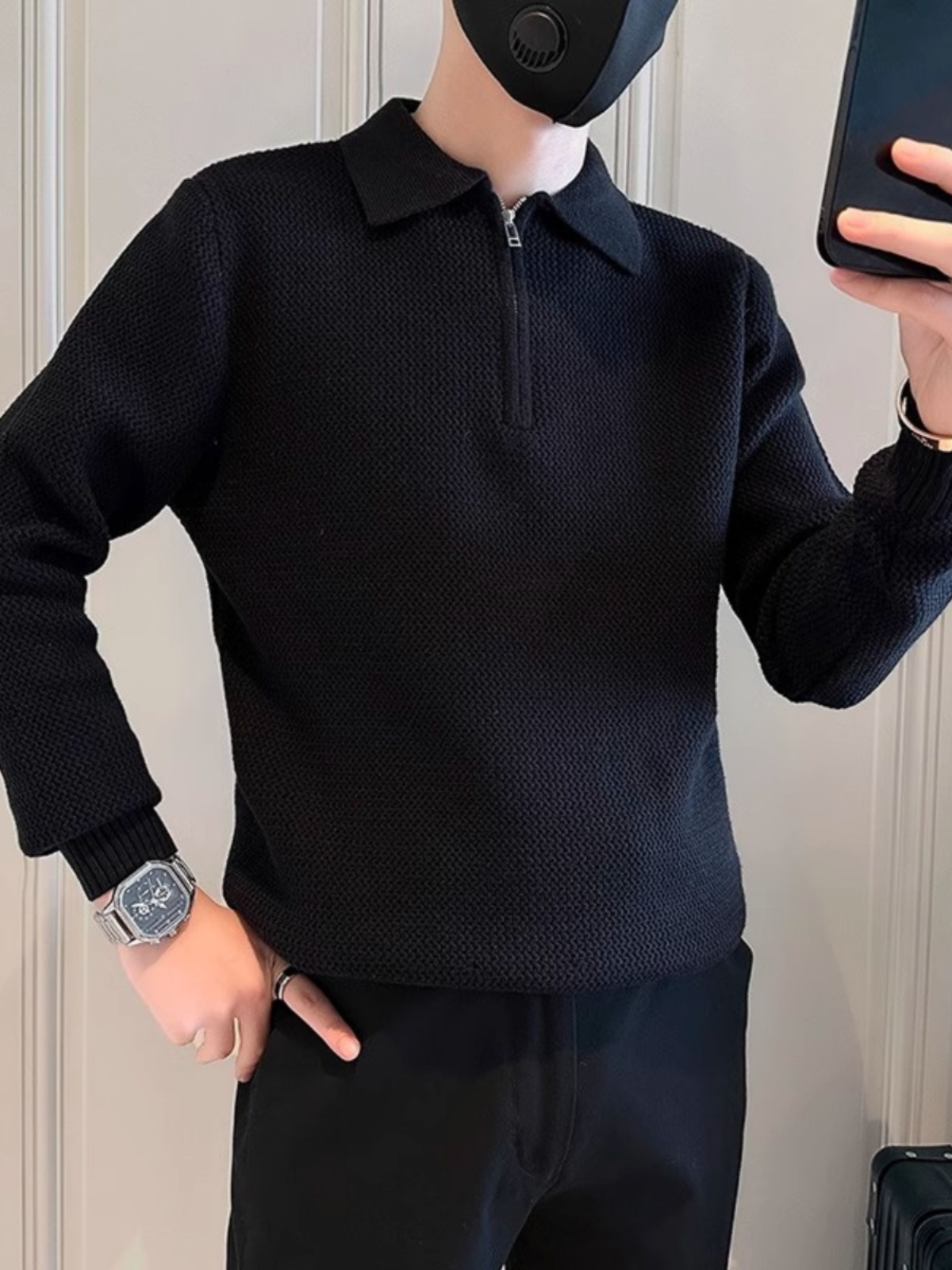 Slim Fit Men's Knitted Sweater - đánh giá và giá Streetwear Brand Designs