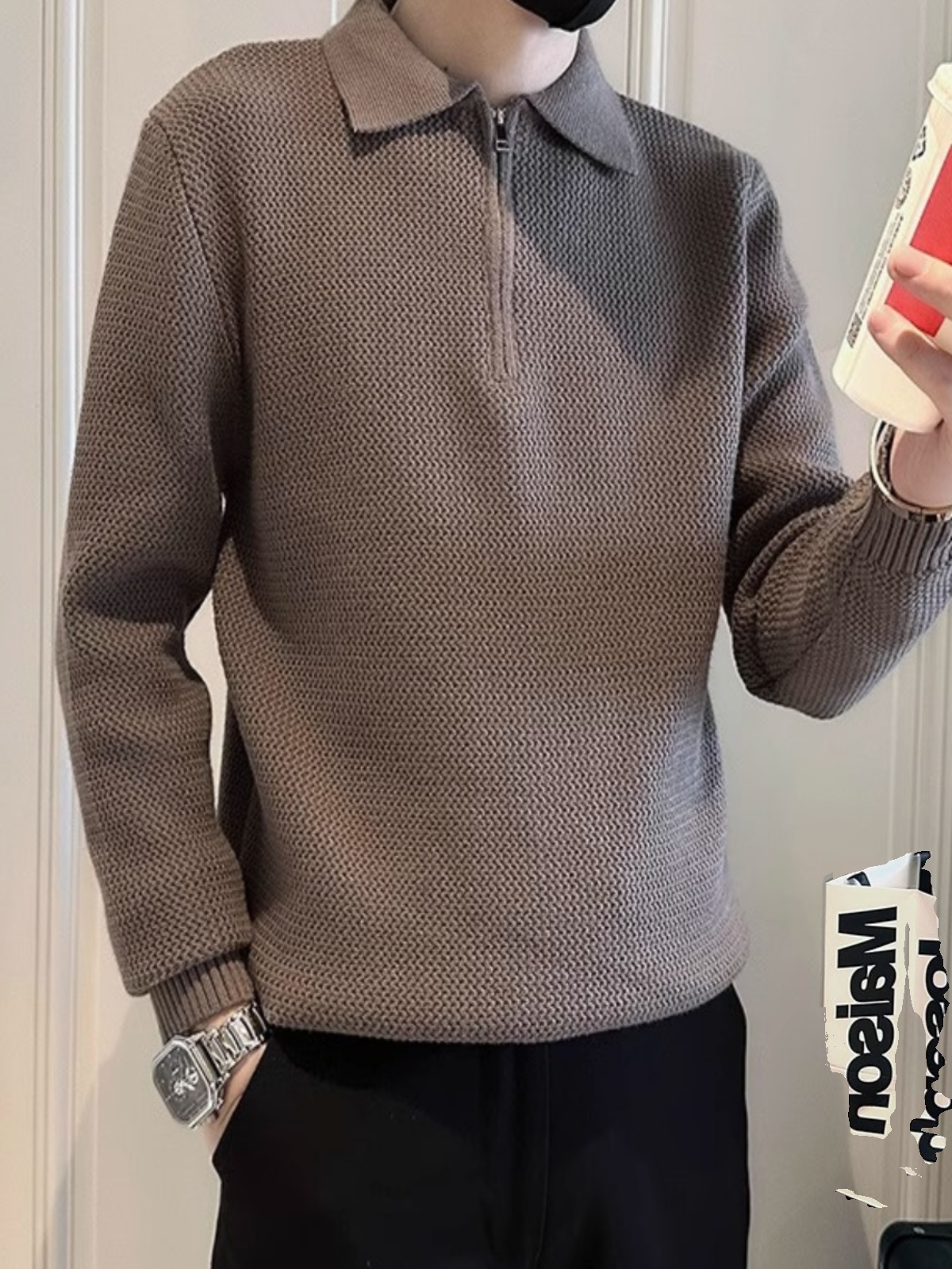 Slim Fit Men's Knitted Sweater - đánh giá và giá Streetwear Brand Designs