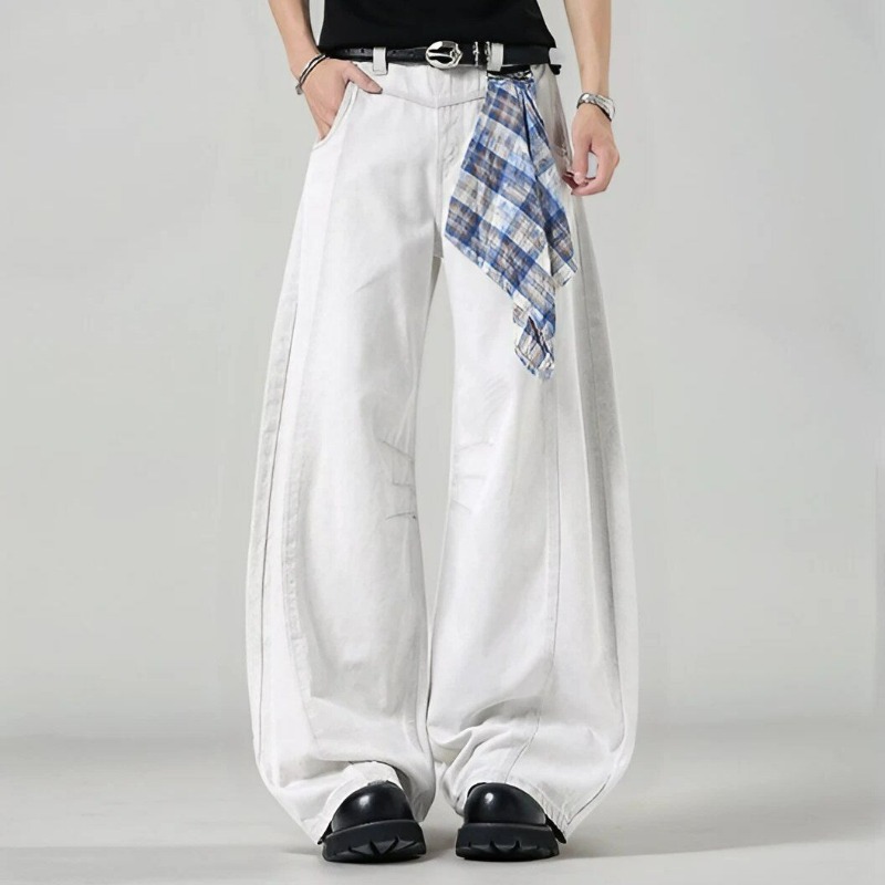 Men's Loose Wide Leg Plaid Pan - đánh giá và giá Streetwear Brand China