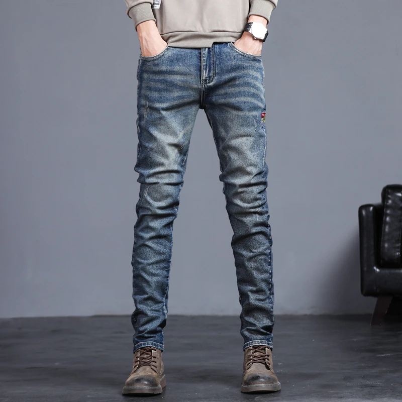 Men's Fashion Vintage Jeans Au - đánh giá và giá Streetwear Brand Denim